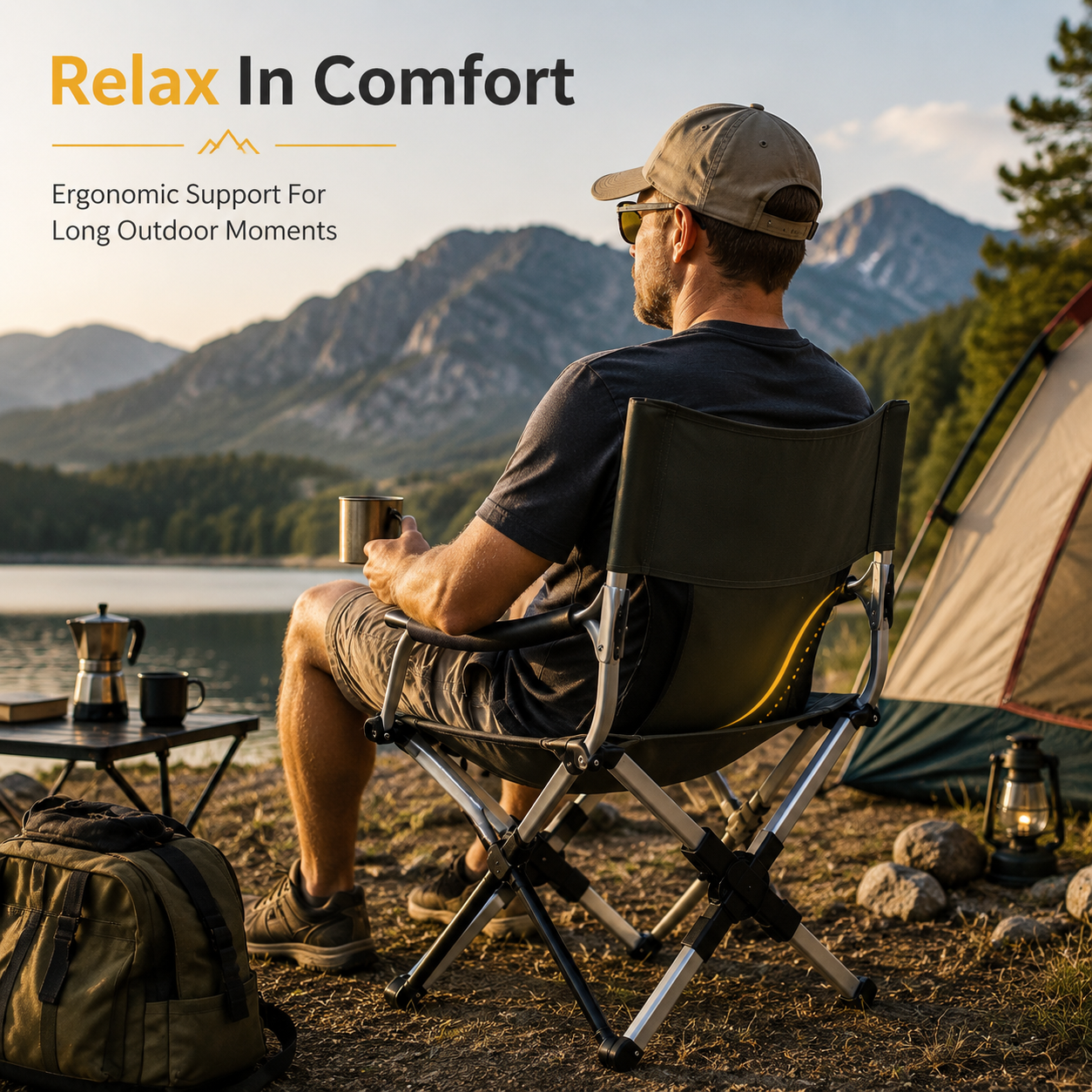 Aluminum Alloy Folding Camp Chair – Lightweight & Durable