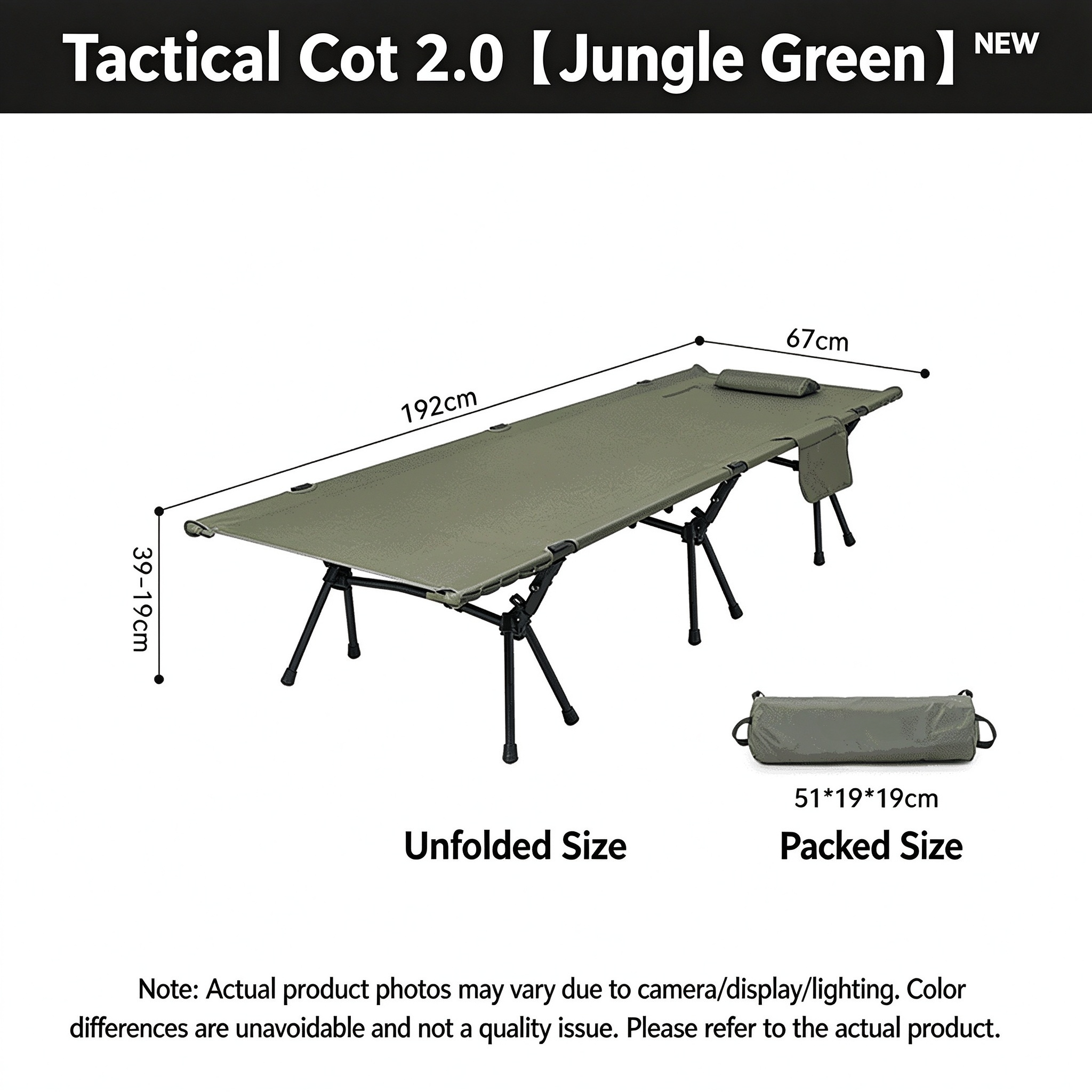 Ultralight Single Tent Cot – Off-Ground Design, 5-Min Setup, 150kg Capacity