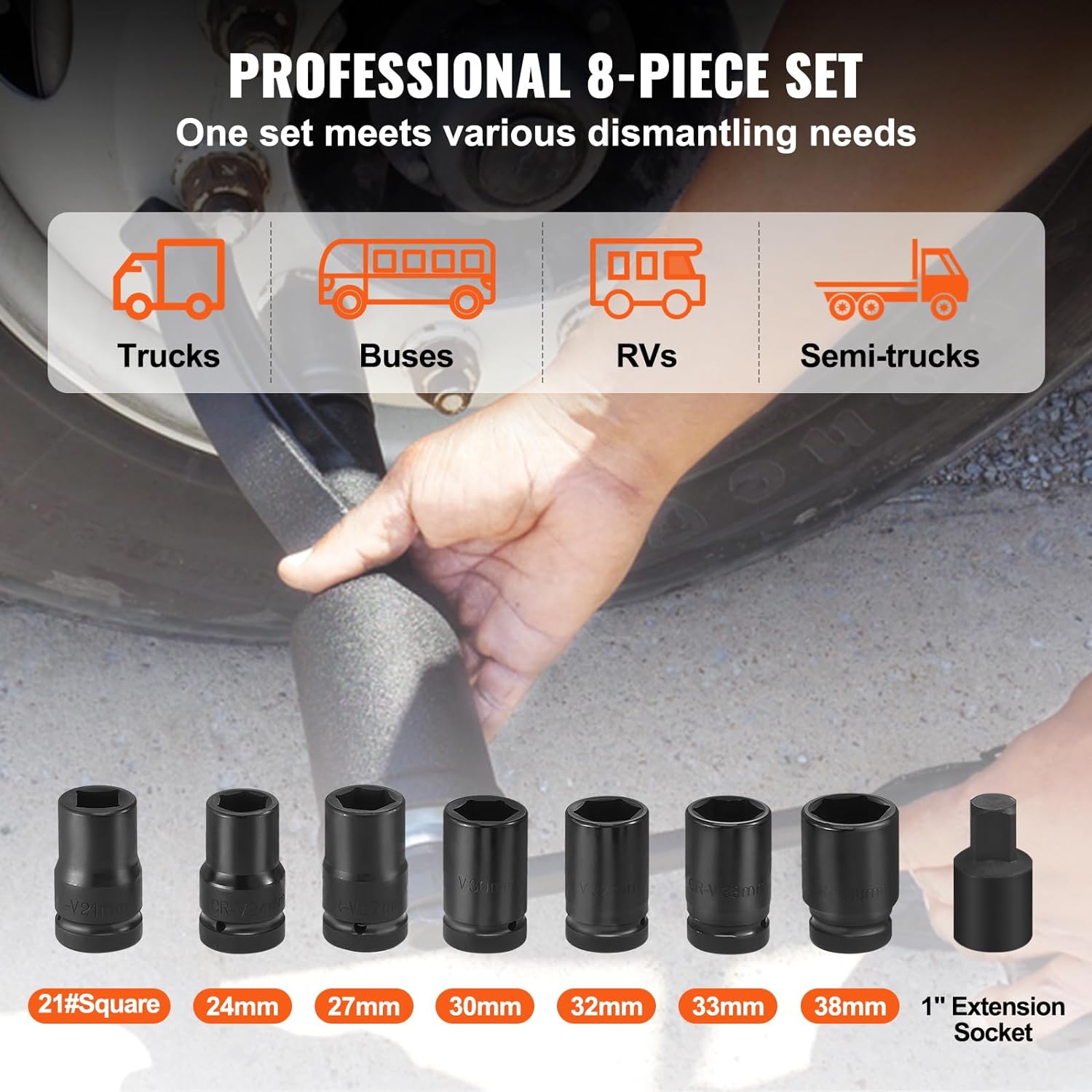 Torque Multiplier – 1:64 Gear Ratio, 6,800N·m Output, 8 Sockets (24-38mm), Storage Case