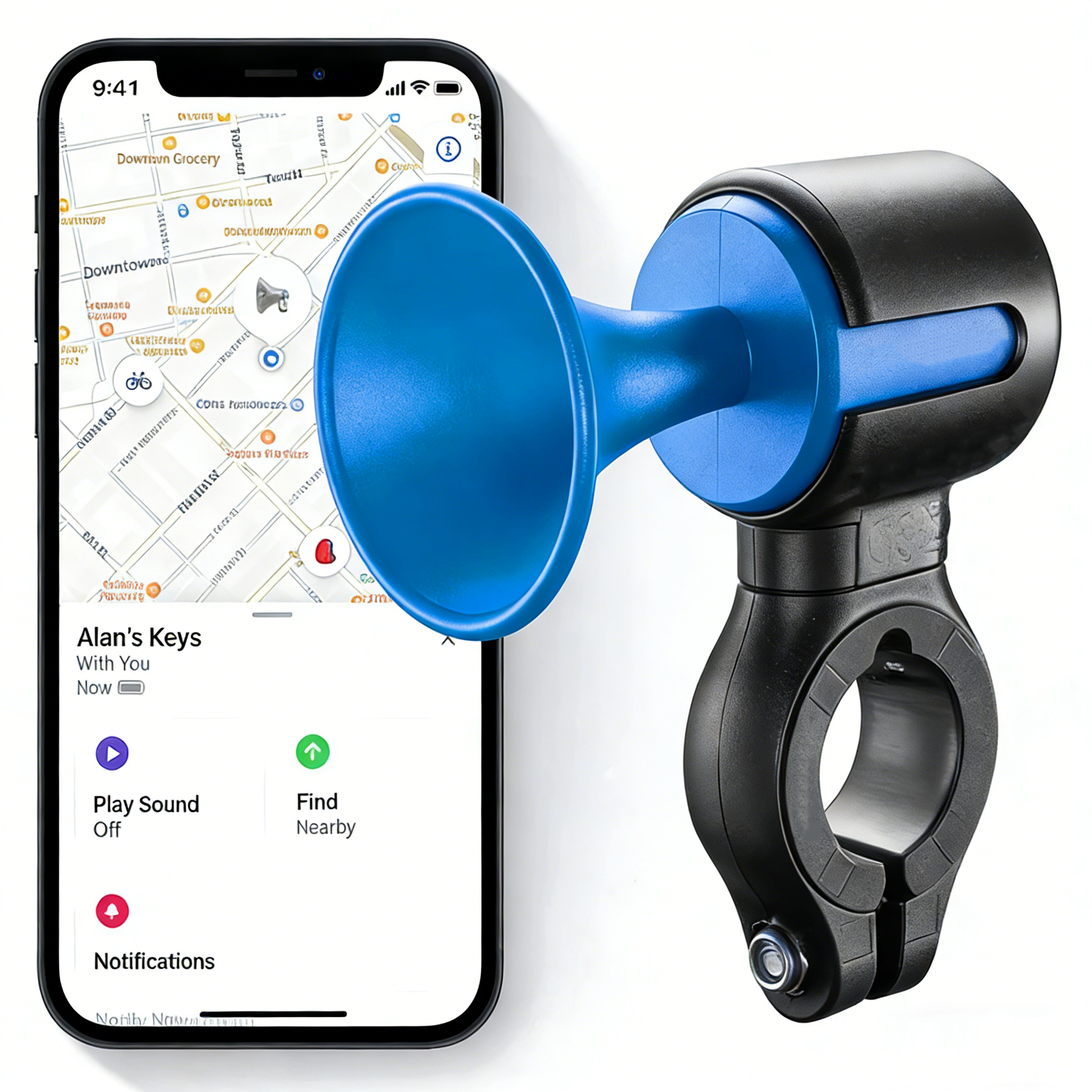 Electric Bike Bell – 120dB Volume, IPX5 Waterproof, Smartphone Tracking