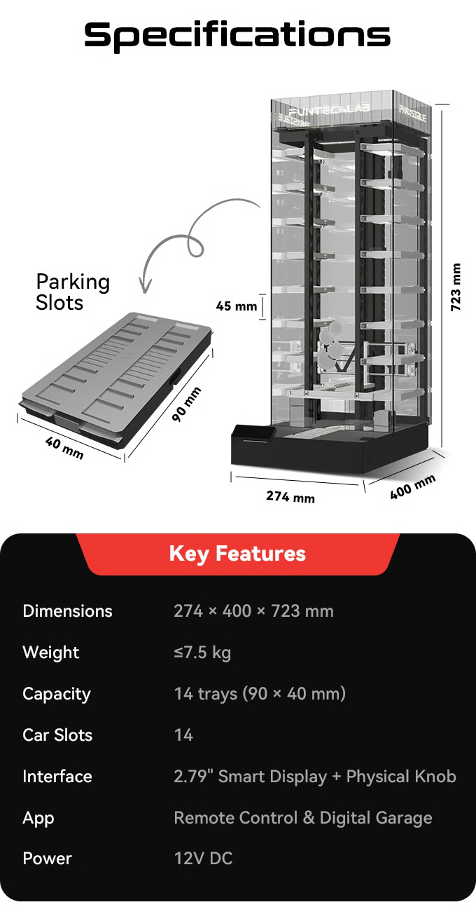 Smart Auto Parking Garage – 1:64 Scale Model Car Display System
