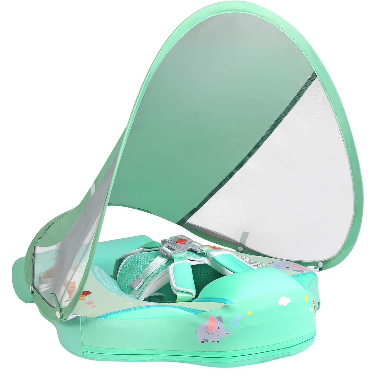 Non-Inflatable Baby Pool Float with Canopy