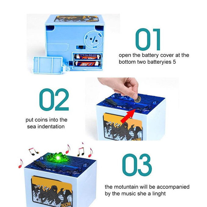 Electronic children's cash box piggy bank toy