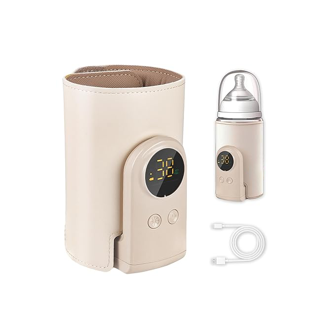 Portable baby bottle warmer with 6 adjustable temperature settings