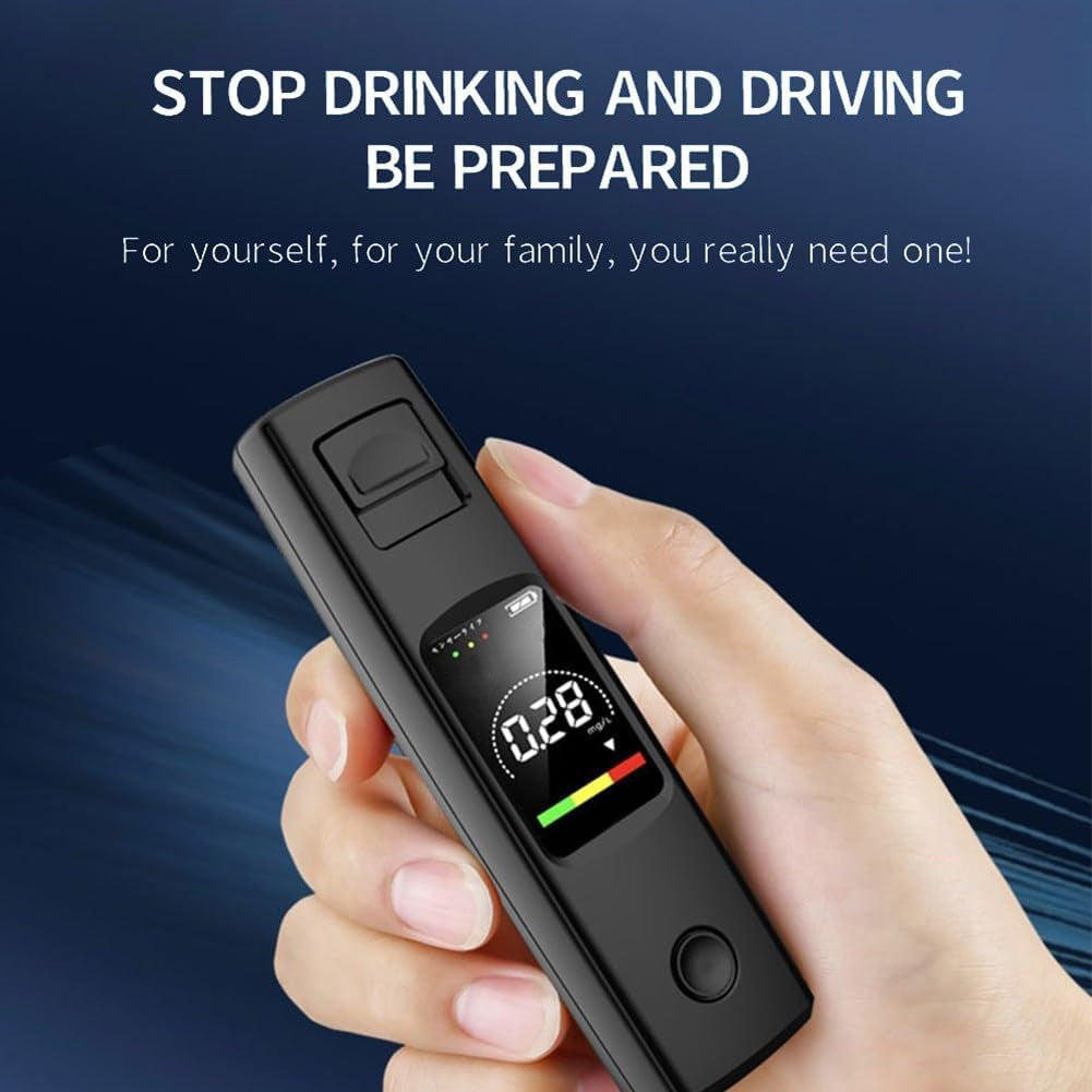 Alcohol Tester | High Precision Breathalyzer, LCD Display, Portable Alcohol Breath Test Device