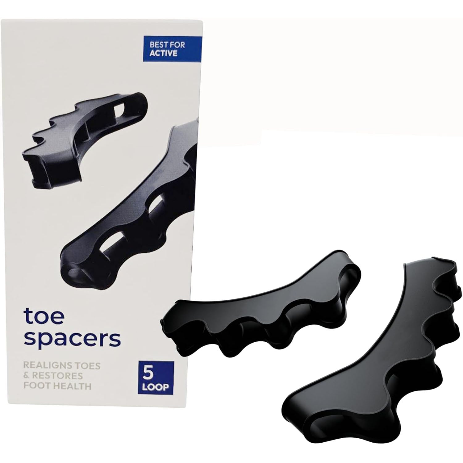 Therapeutic Toe Spacers – Correct Bunions, Plantar Fasciitis & Toe Alignment, Unisex Foot Pain Relief