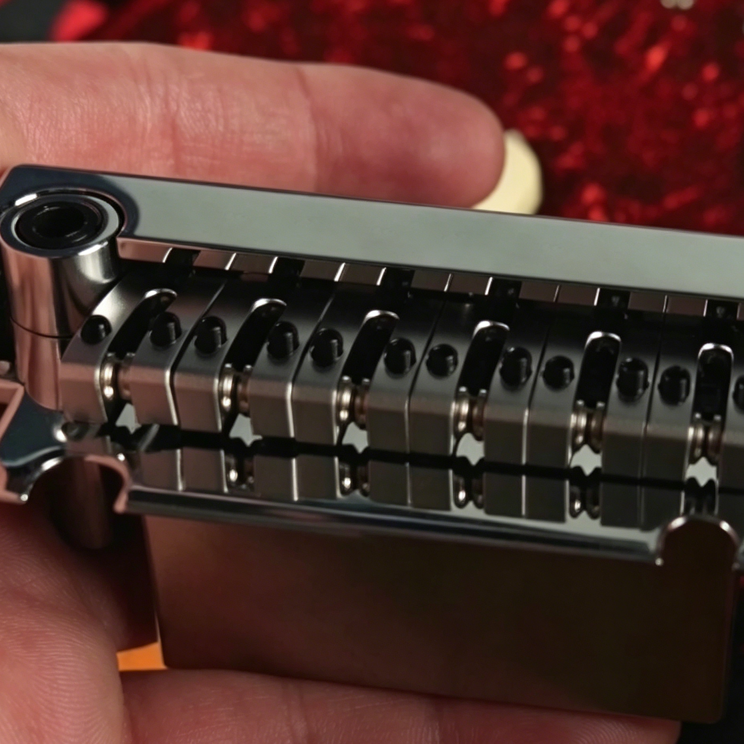 Plug-in guitar tremolo bridge