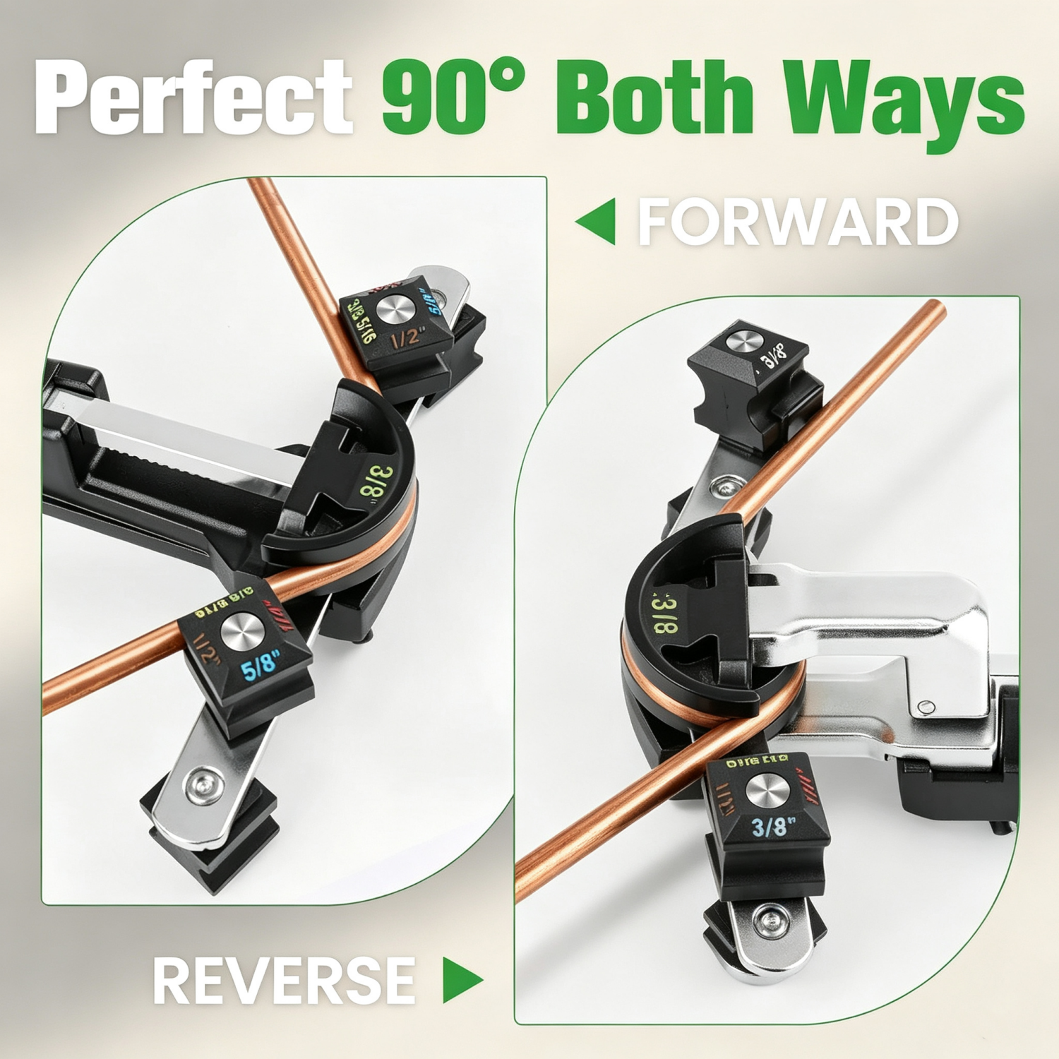 1/4"–7/8" Ratcheting Copper Tube Bender Kit