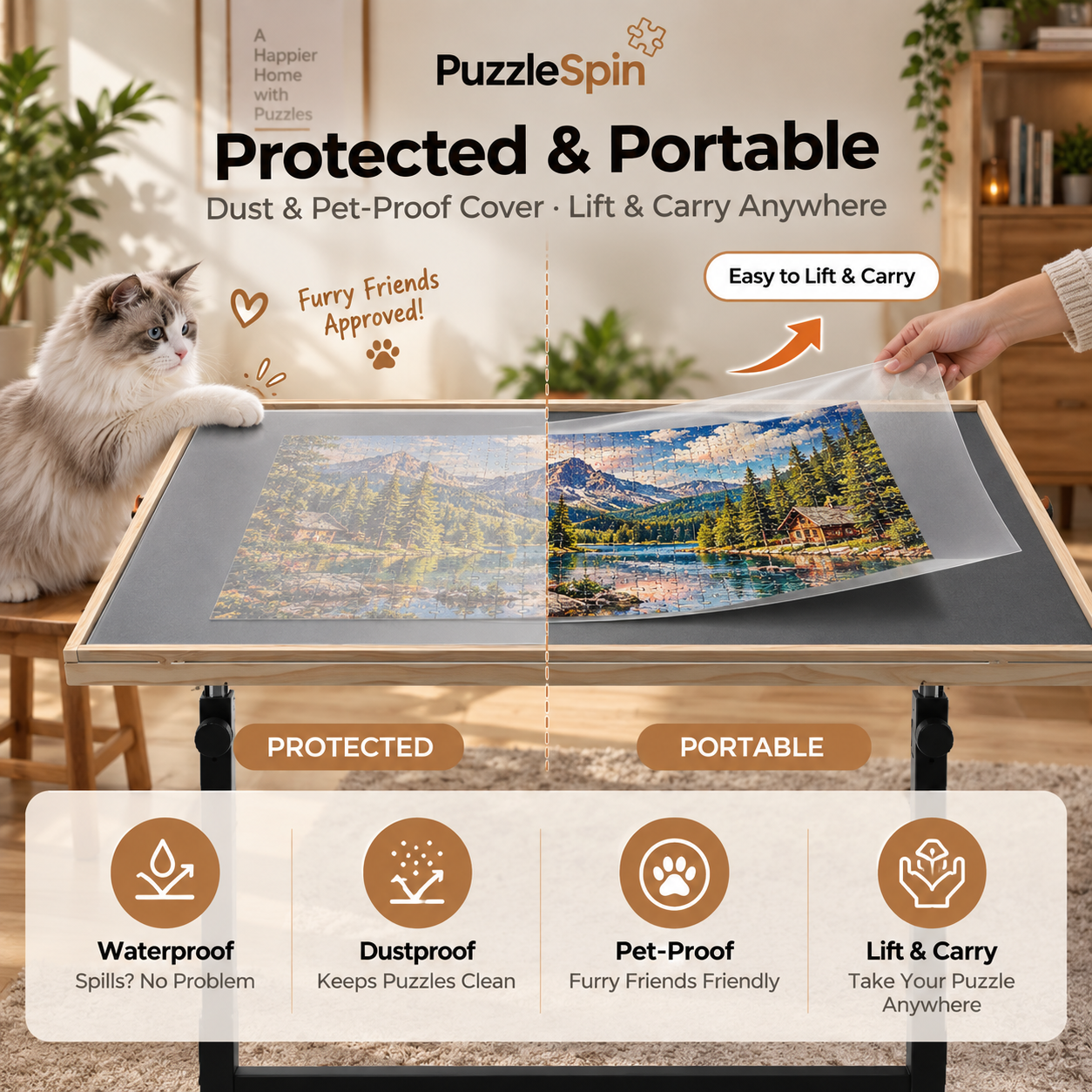 PuzzleSpin 1500 Rotating Puzzle Table