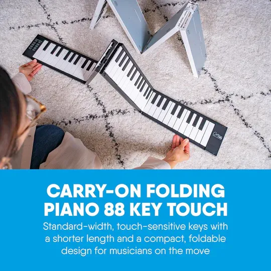 Carry-On Portable Folding Digital Piano – 88 Keys with Rechargeable Battery