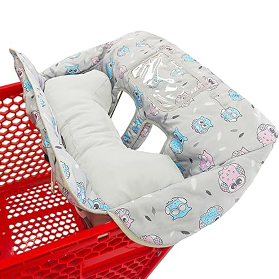 Soft pillow 2-in-1 baby shopping stroller and high chair cover