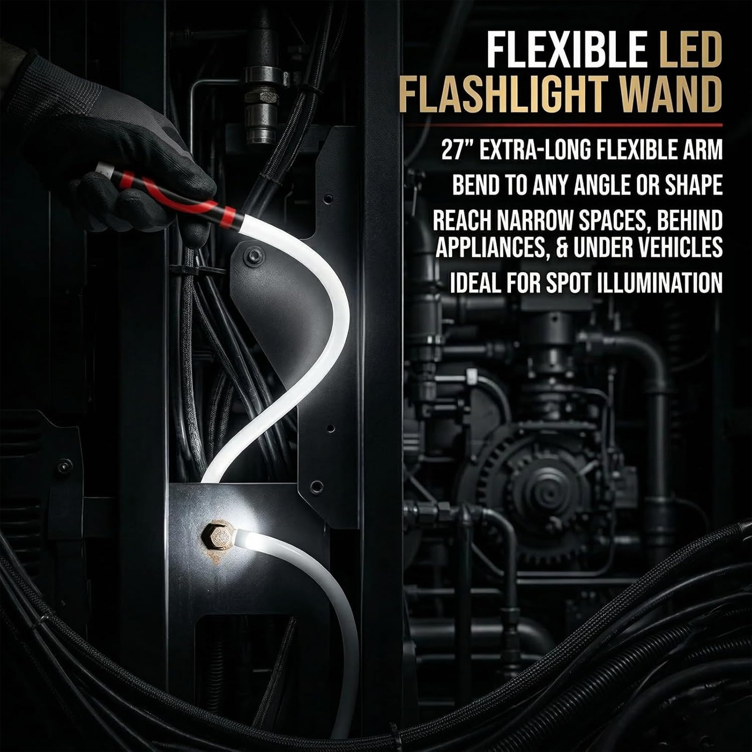 Bendable LED Light Stick – 27" Flexible Work Light