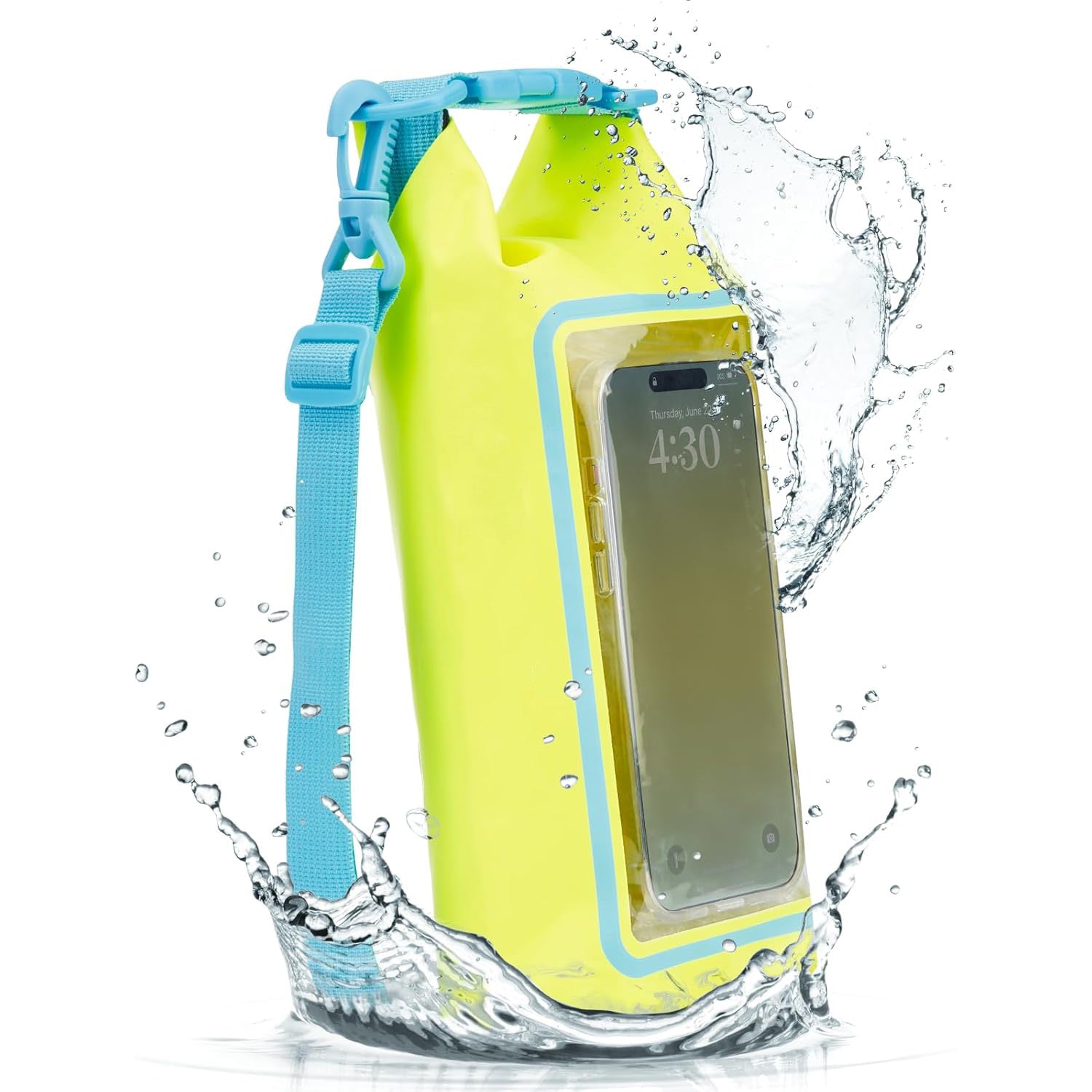 Waterproof Bucket Bag – Roll-Top Dry Bag, 2L Capacity with Waterproof Pouch, for Swimming