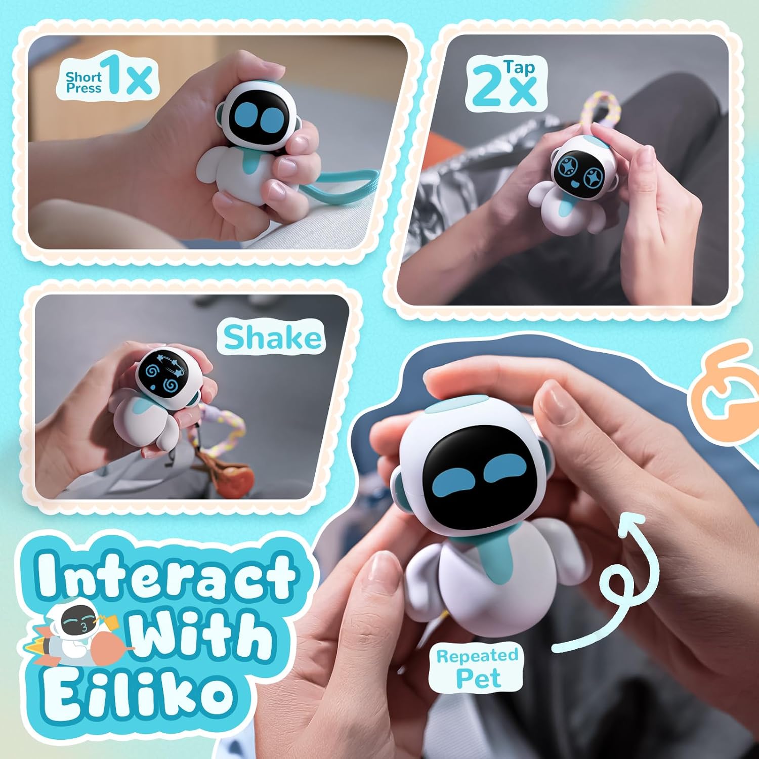 Mini AI Charm Robot – Wearable Electronic Pendant Toy for Couples & Friends