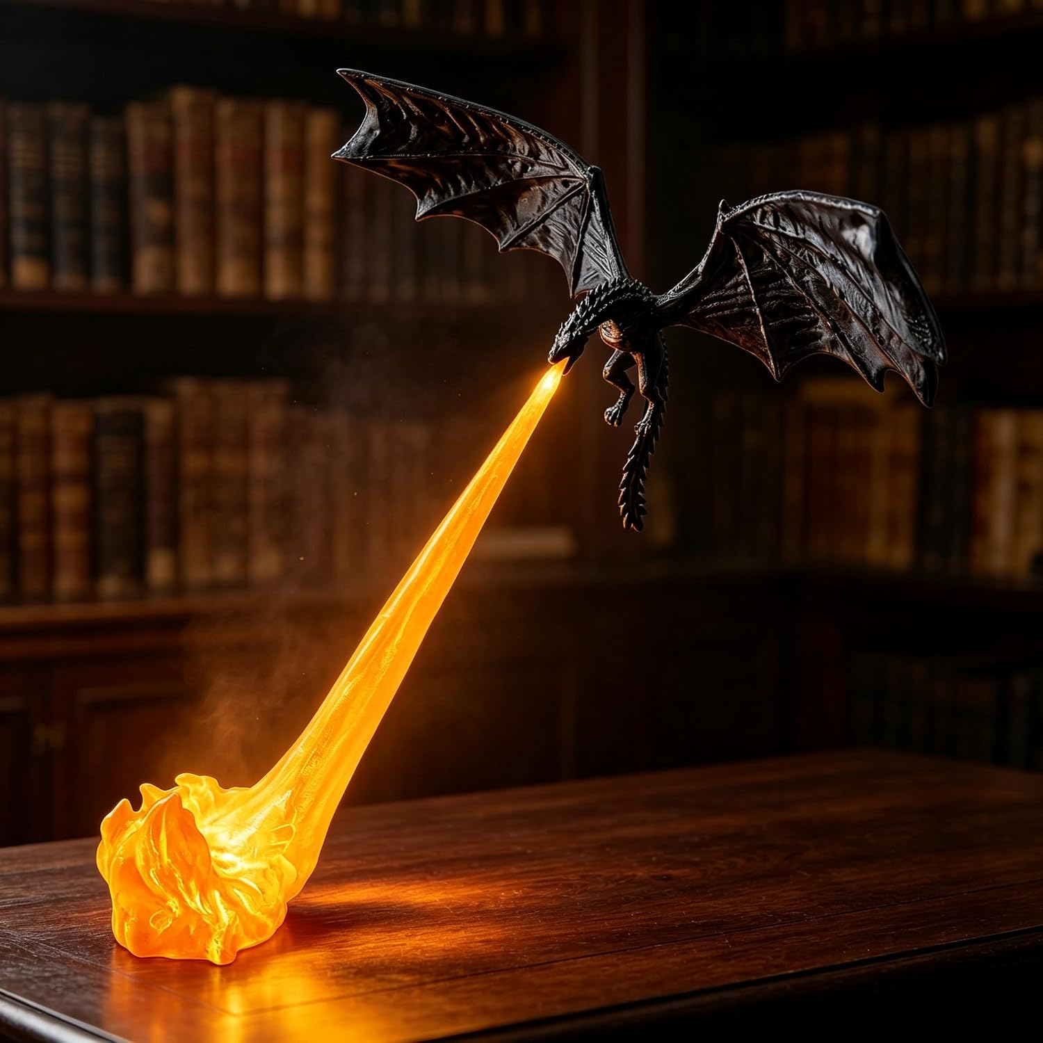 Fire-Breathing Dragon Bookshelf Light (2-Pack) — Fire-Breathing Glow Lamp