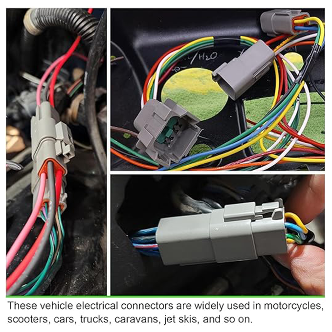 2-wire waterproof automotive electrical connector