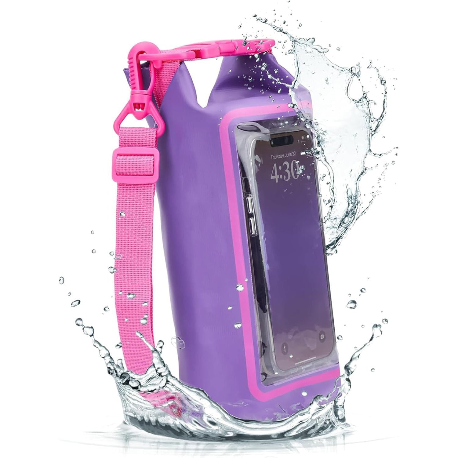 Waterproof Bucket Bag – Roll-Top Dry Bag, 2L Capacity with Waterproof Pouch, for Swimming