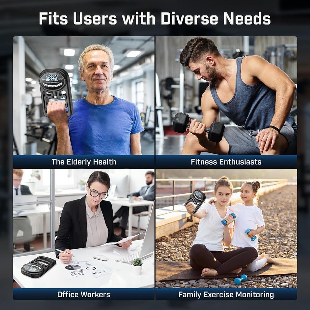 Electronic hand grip strength meter forearm grip strength trainer