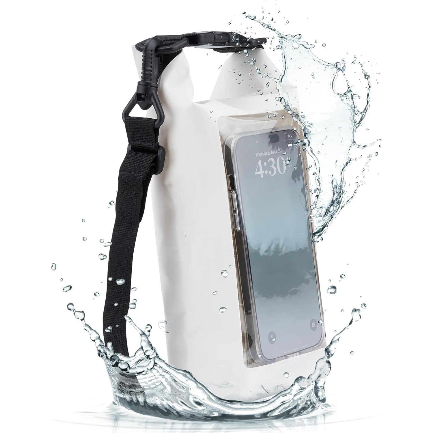 Waterproof Bucket Bag – Roll-Top Dry Bag, 2L Capacity with Waterproof Pouch, for Swimming