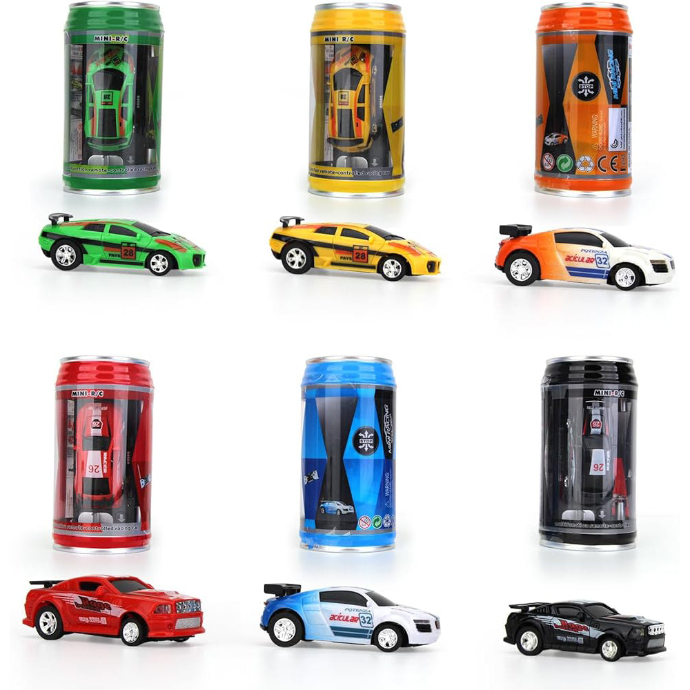 Mini Remote Control Car in Soda Can – LED Lights and 2.4G Interference-Free Racing Fun
