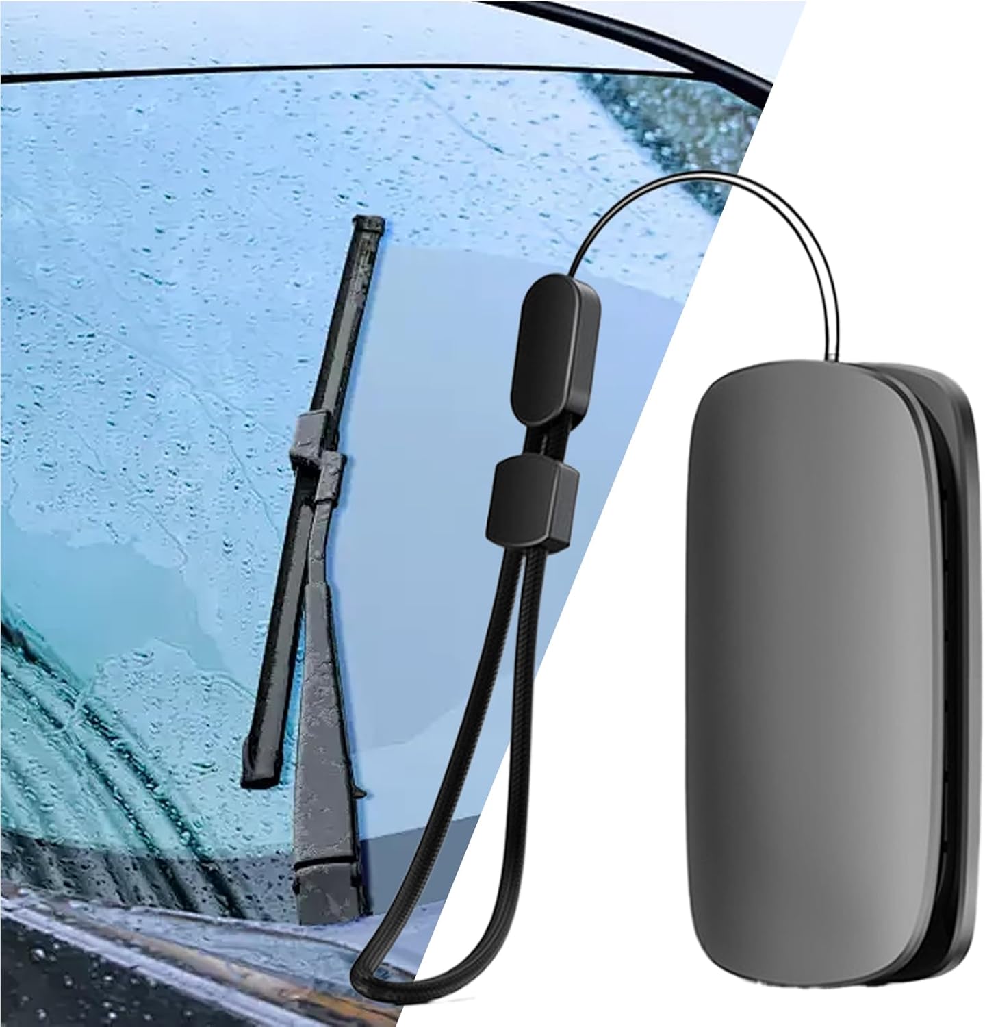 Automatic windshield wiper blade cutter and rain wing tool