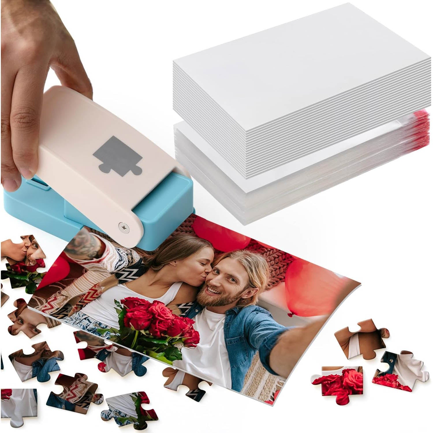 DIY Photo Puzzle Punch Maker Set – Custom Jigsaw Puzzle Piece Cutter Machine