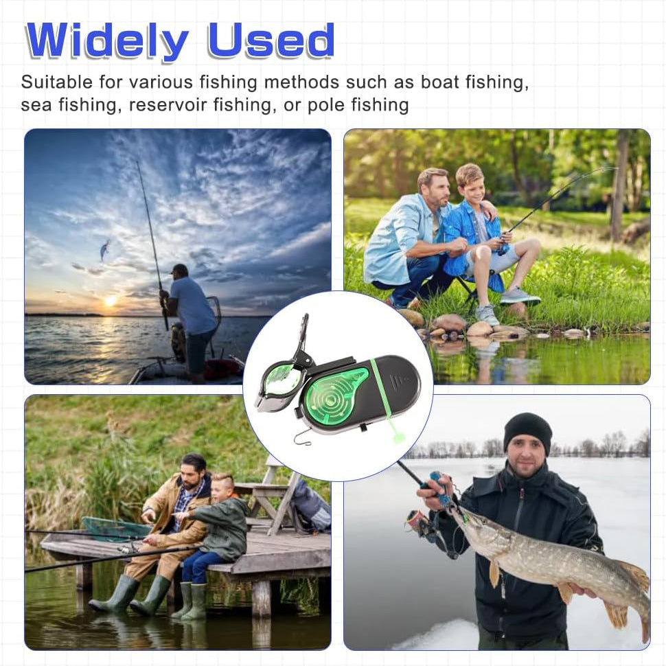 4pc Waterproof Electronic Fishing Rod Alarm Bell