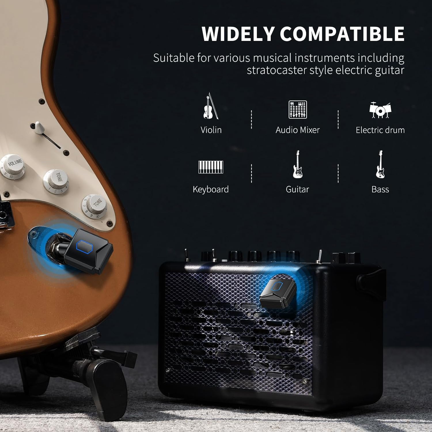 2.4GHz Wireless Guitar System – Upgraded with Charging Box