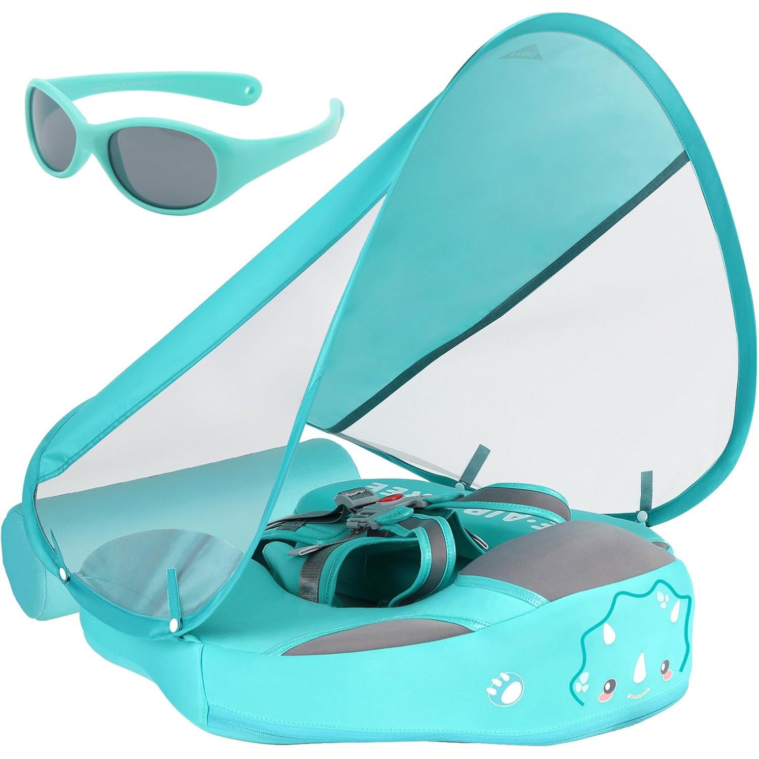 Non-Inflatable Baby Pool Float with Canopy