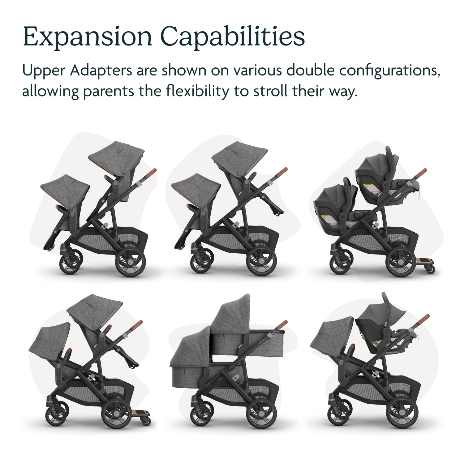 Baby stroller top/bottom adapter