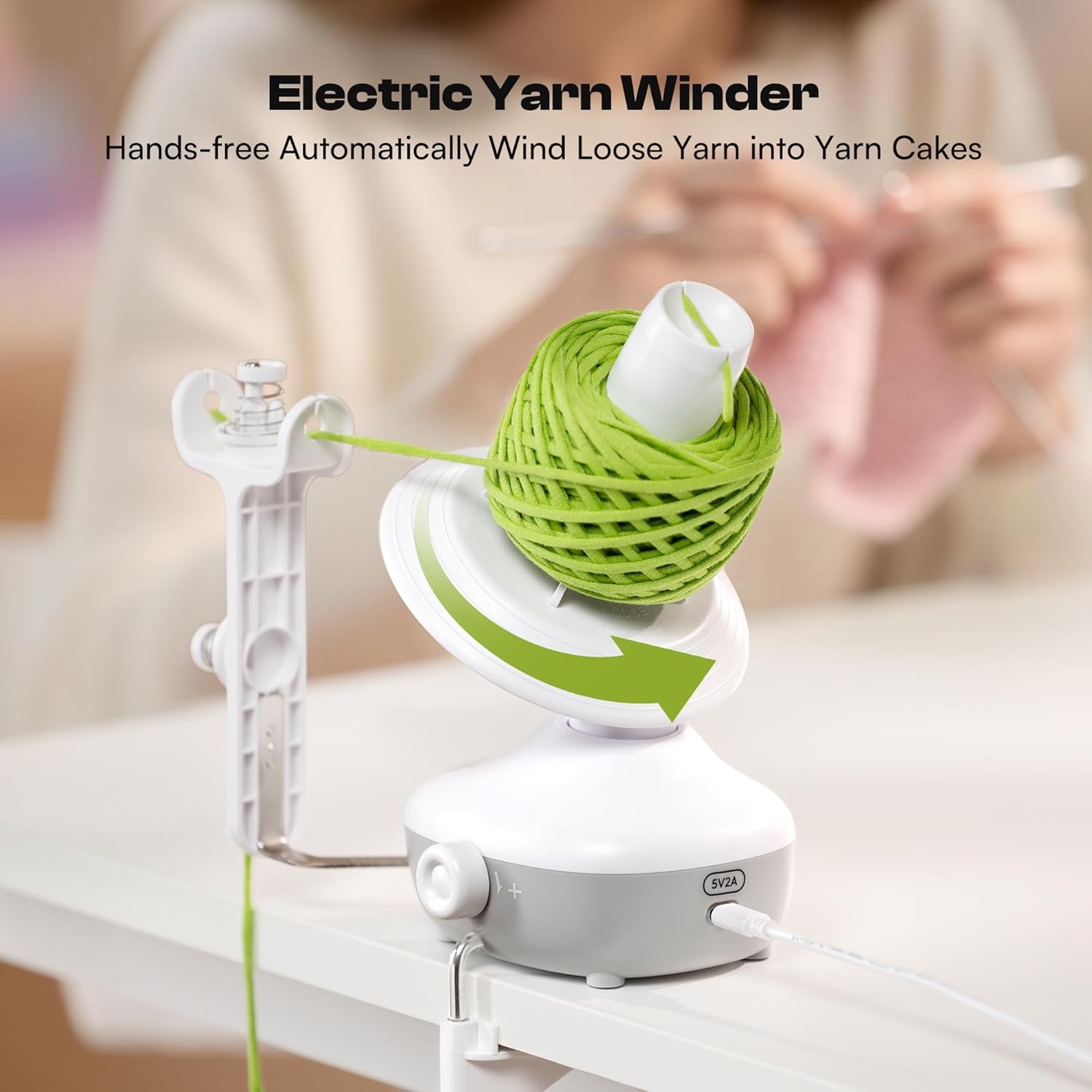 Electric Yarn Winder – Automatic Yarn Cake Winder | Dual Tension Spring