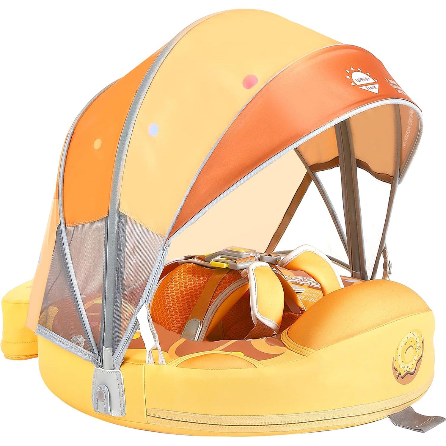 Non-Inflatable Baby Pool Float with Canopy