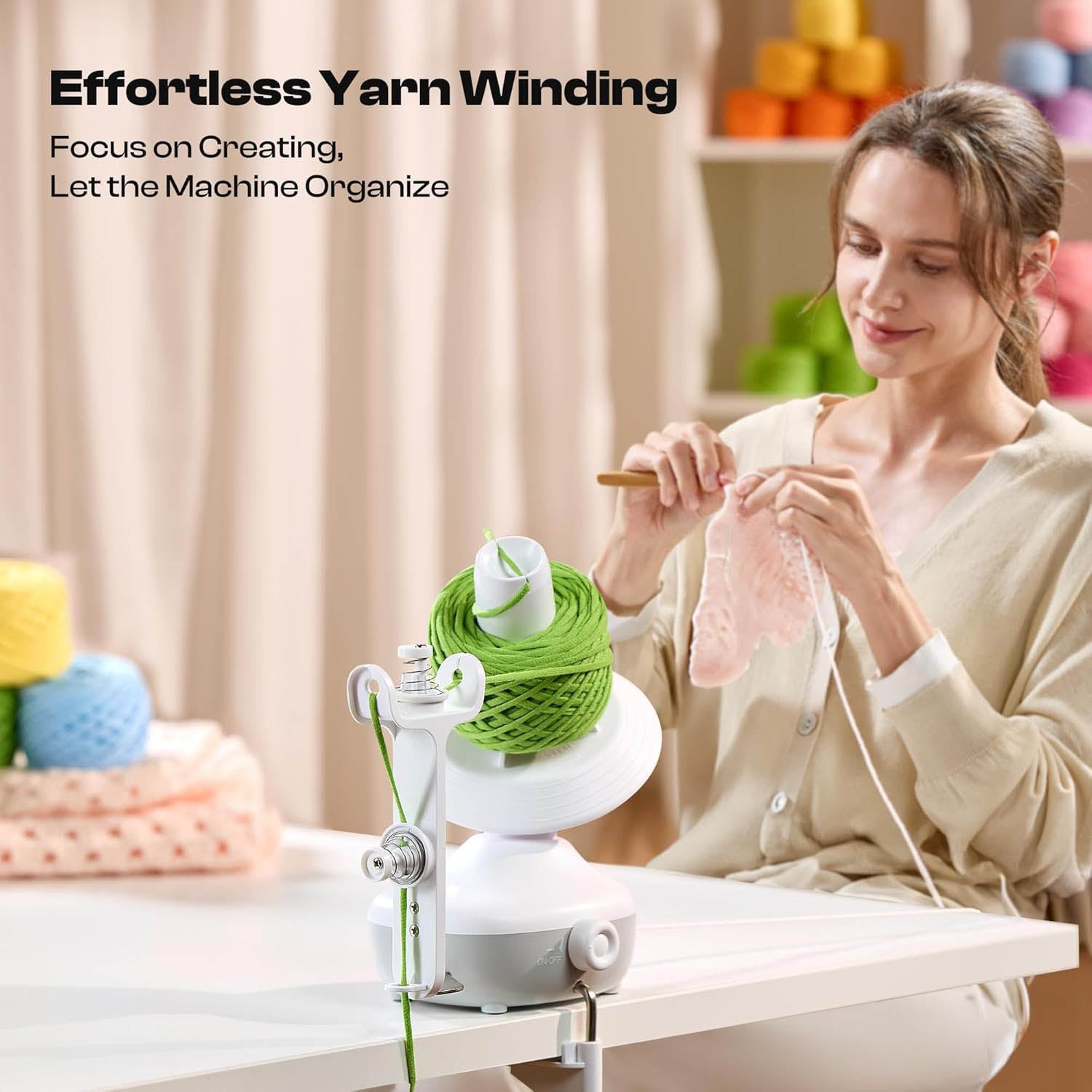Electric Yarn Winder – Automatic Yarn Cake Winder | Dual Tension Spring