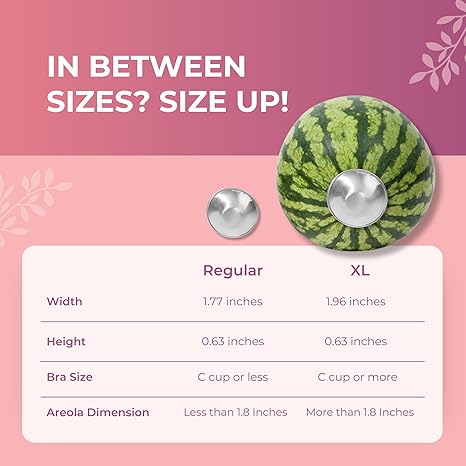 Original silver nursing cup with nipple shield