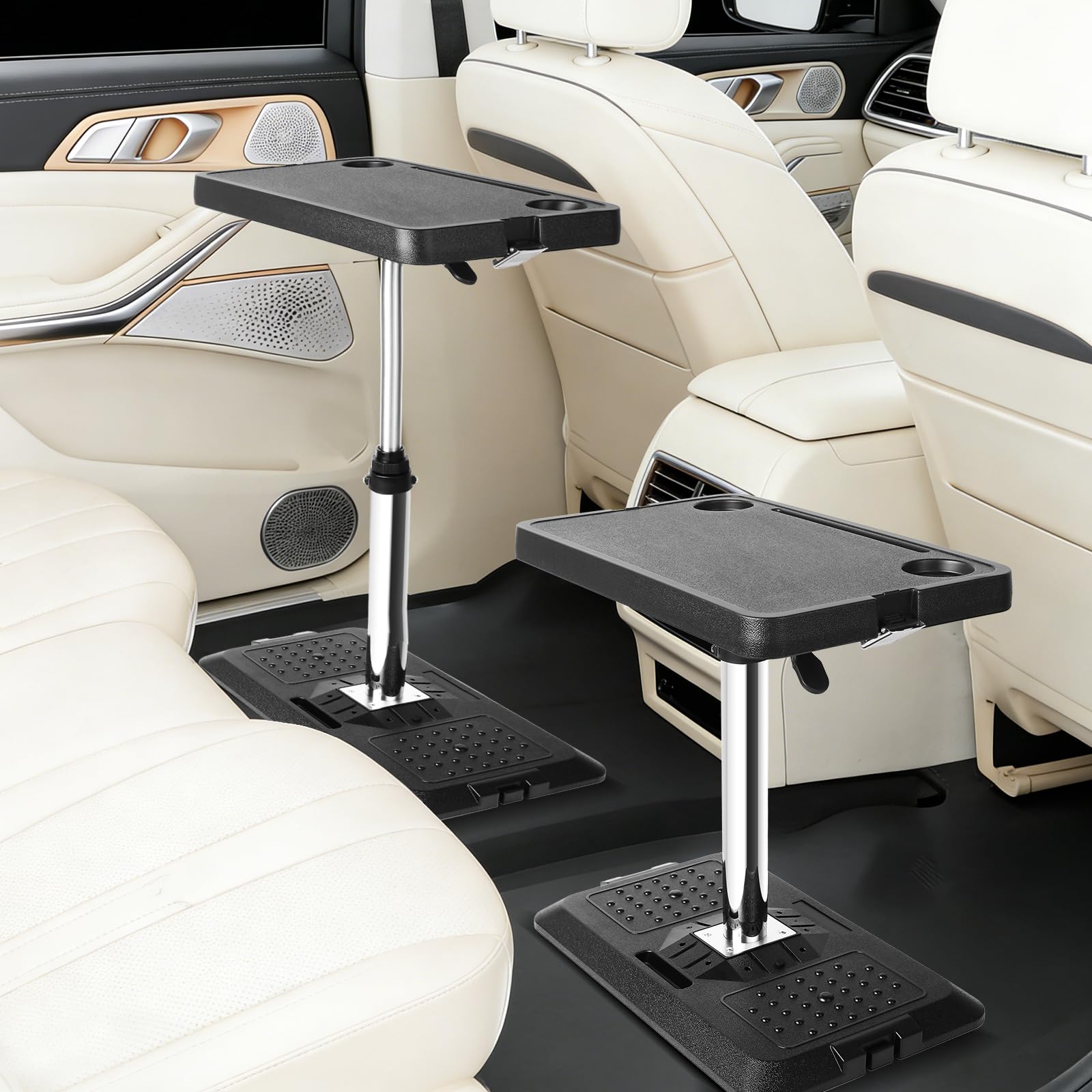 Adjustable Car Seat Tray Table – 360° Rotating, Fits 99% of Vehicles, Foldable