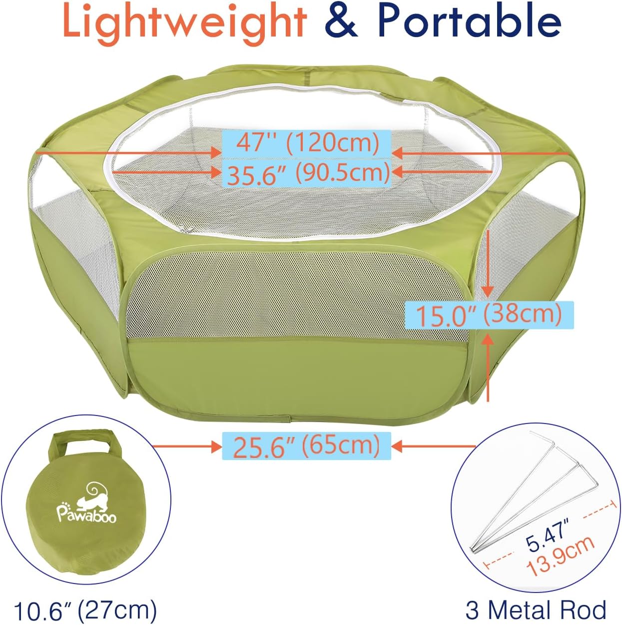 Portable Small Animal Playpen – Foldable Mesh Pet Enclosure for Chicks, Rabbits & Small Pets