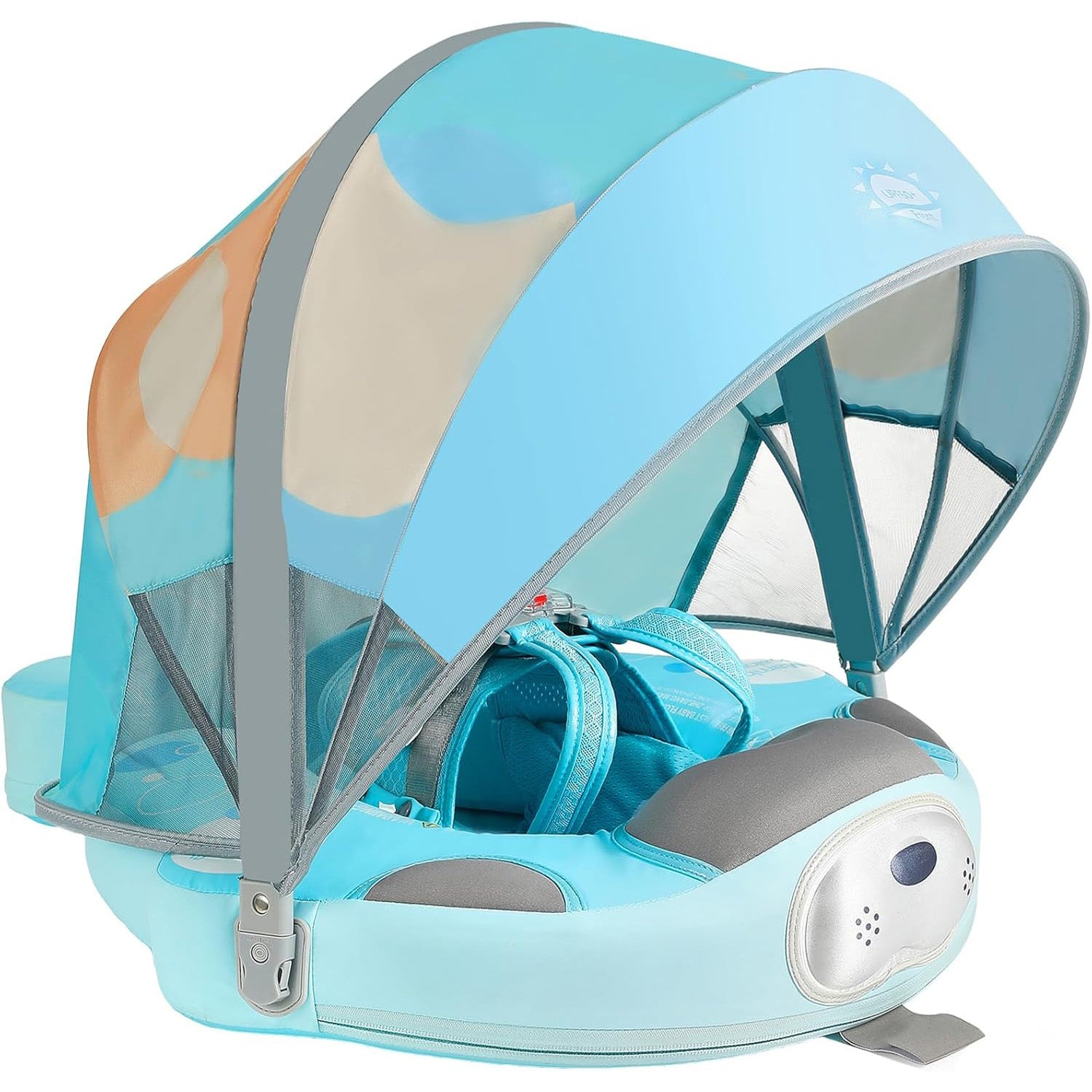 Non-Inflatable Baby Pool Float with Canopy