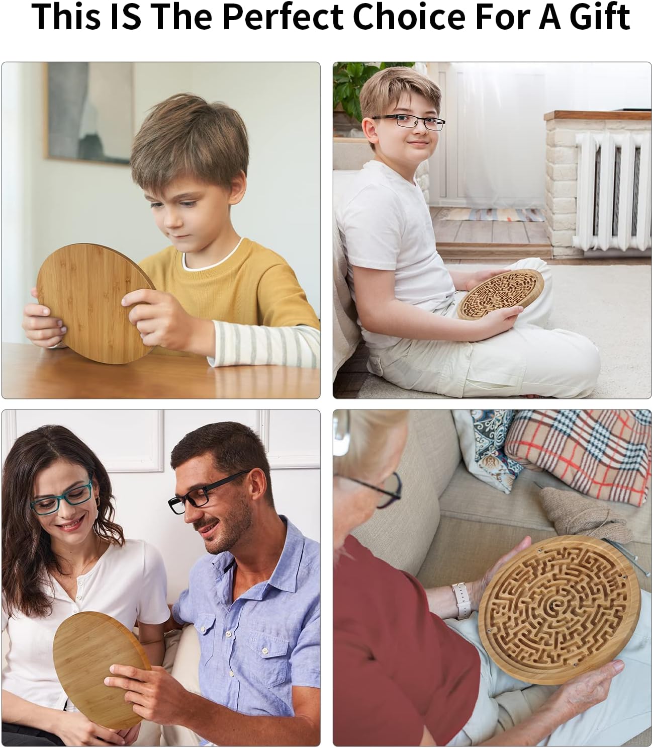 Wooden Labyrinth Puzzle Game – Classic Brain Teaser Toy for Focus & Family Fun