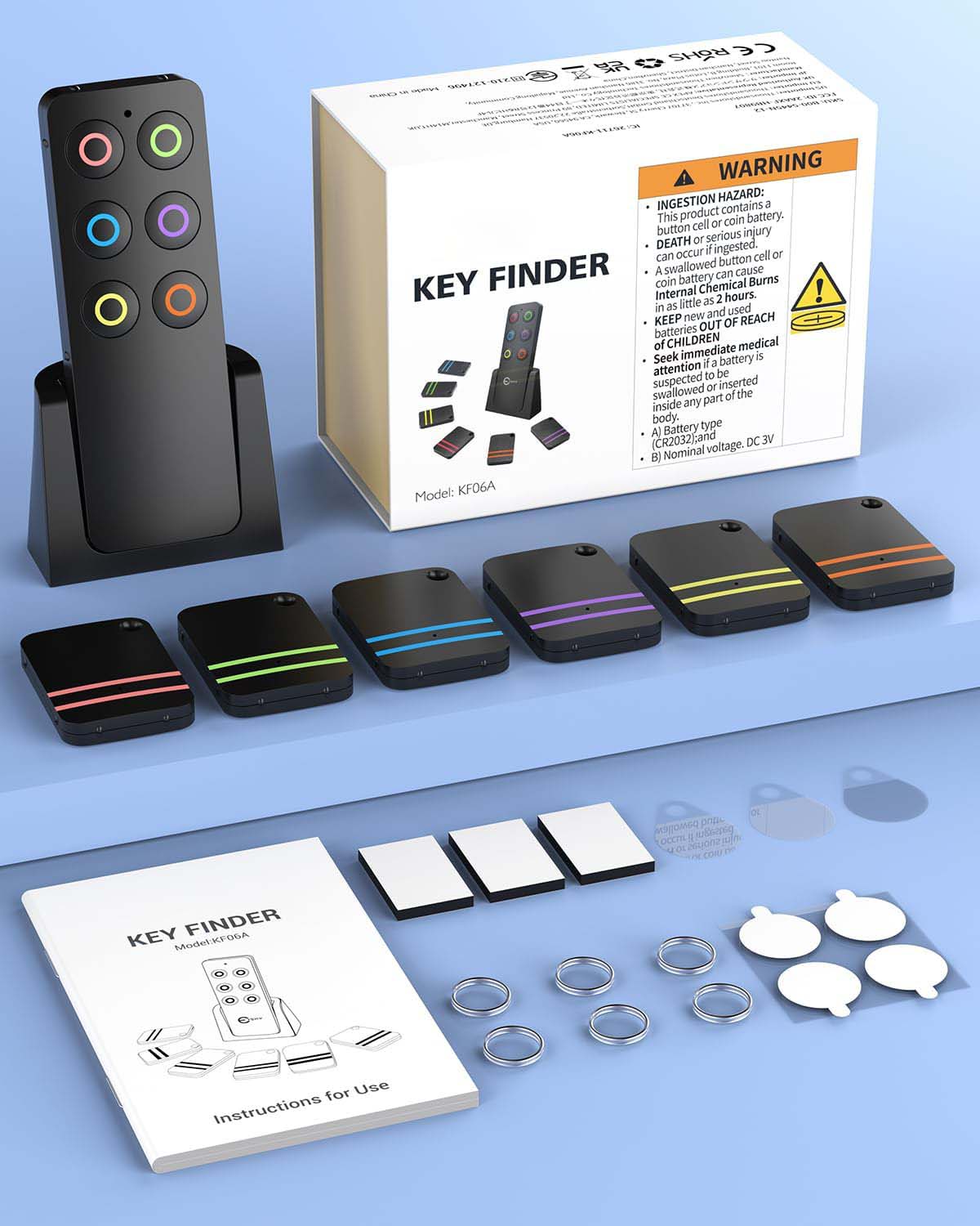 Locator with Sound, Stick-on TV Remote Control