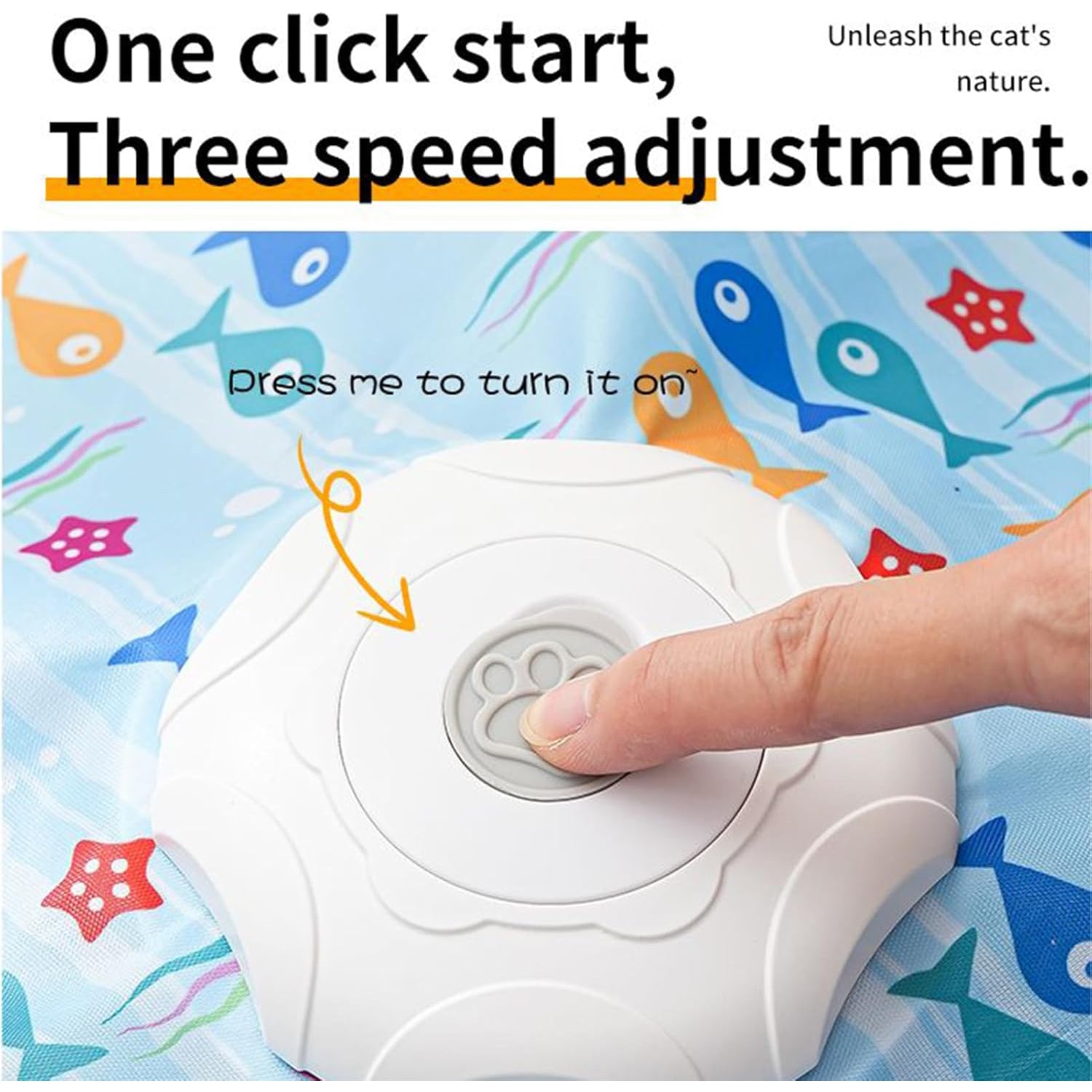 Interactive Cat Toy with Feather Motion, Random Movement Mode, and Non-Slip Base