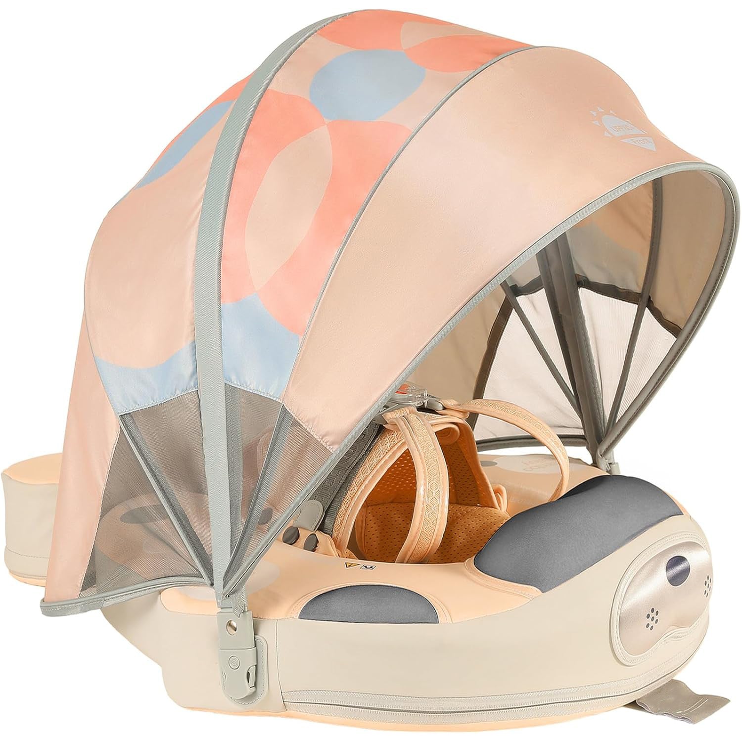Non-Inflatable Baby Pool Float with Canopy
