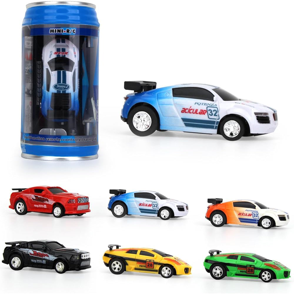 Mini Remote Control Car in Soda Can – LED Lights and 2.4G Interference-Free Racing Fun