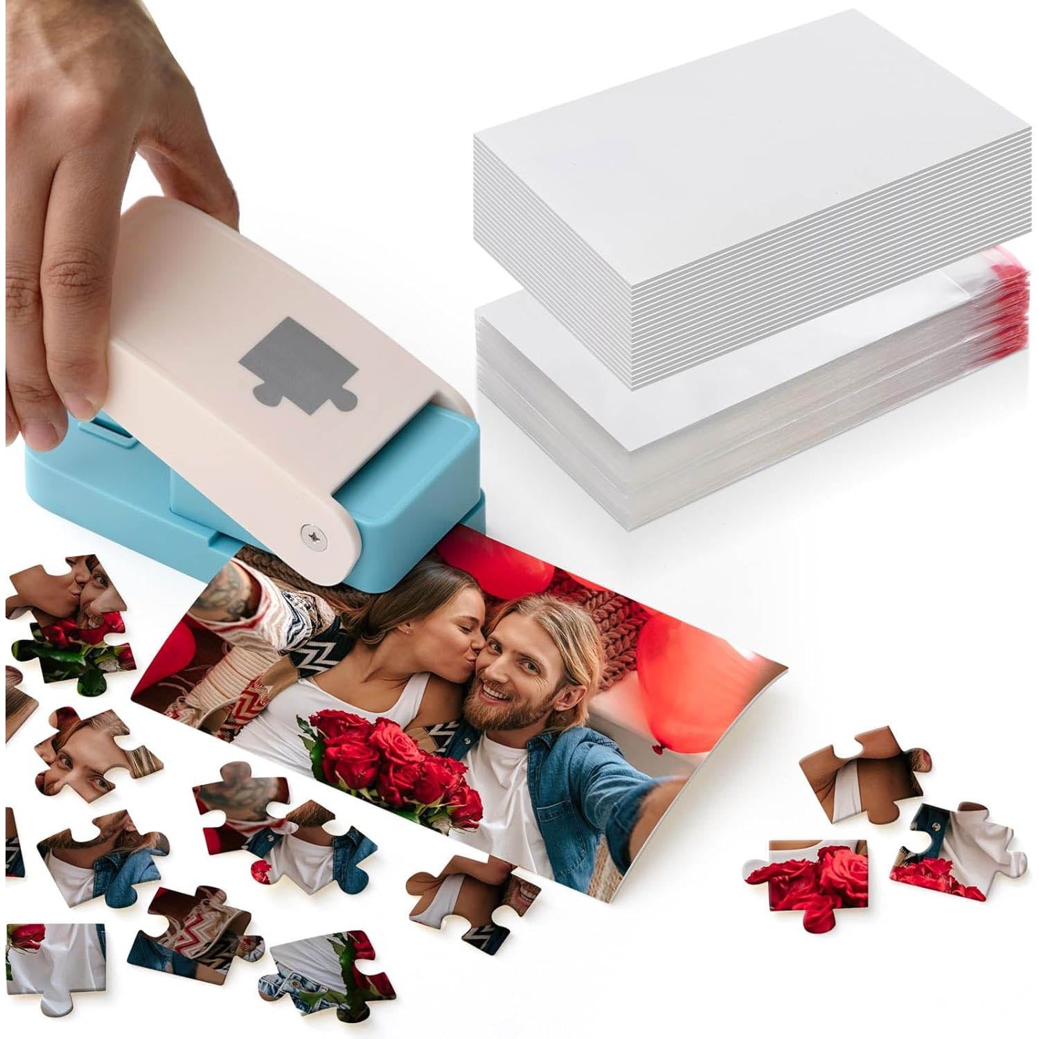 DIY Photo Puzzle Punch Maker Set – Custom Jigsaw Puzzle Piece Cutter Machine