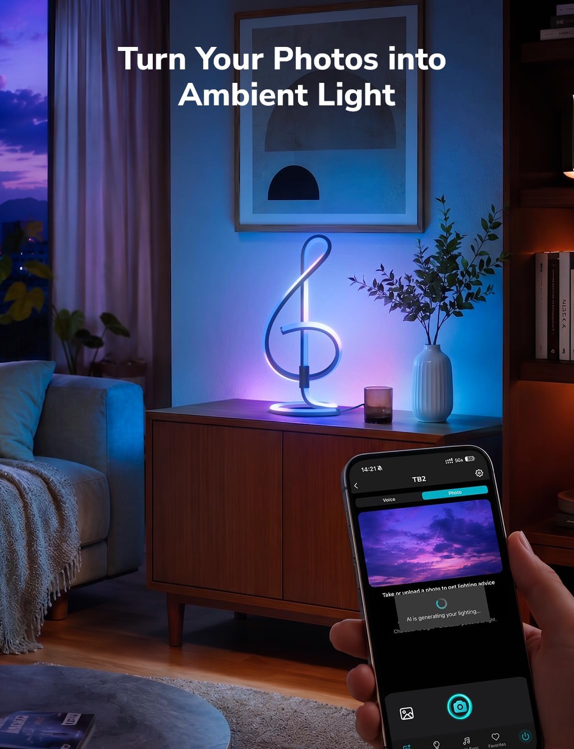 Smart RGB Music Light – Create The Perfect Atmosphere With Color & Sound Sync