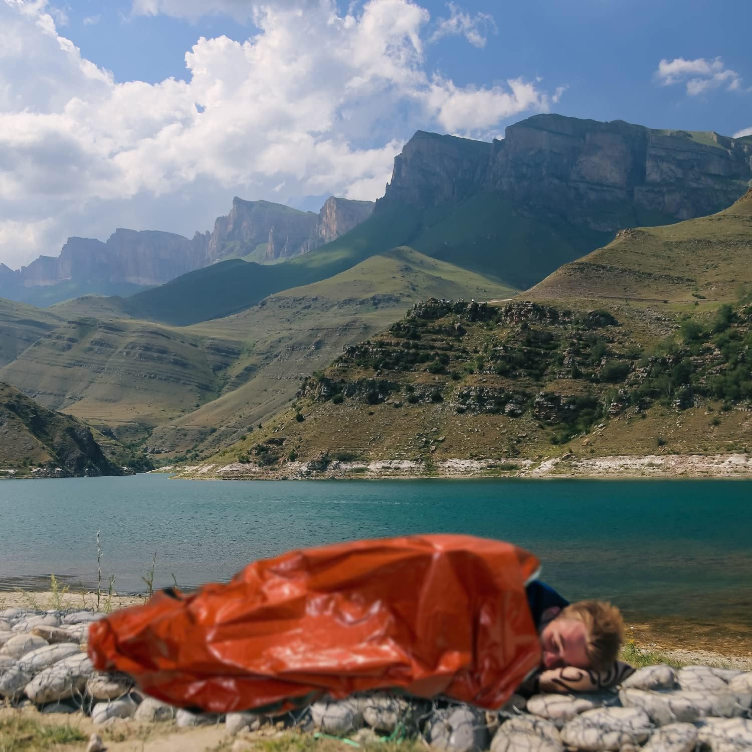 Emergency sleeping bags, 4-pack, polyester film