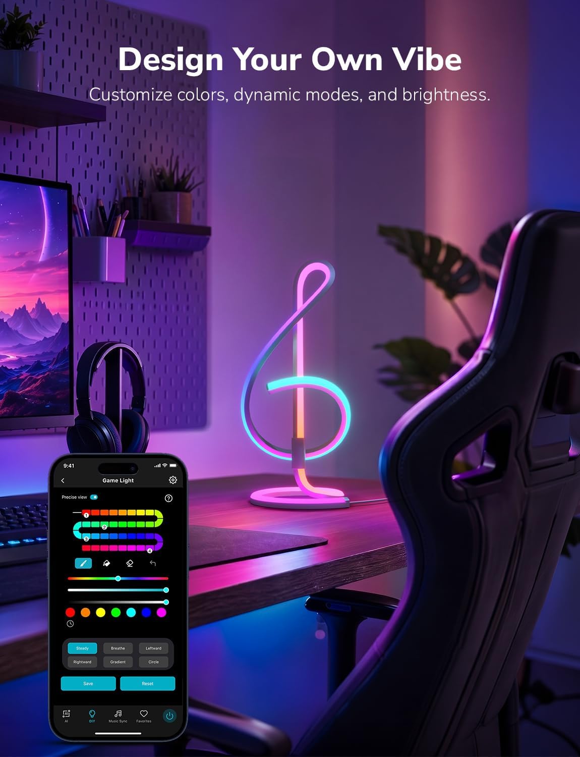 Smart RGB Music Light – Create The Perfect Atmosphere With Color & Sound Sync