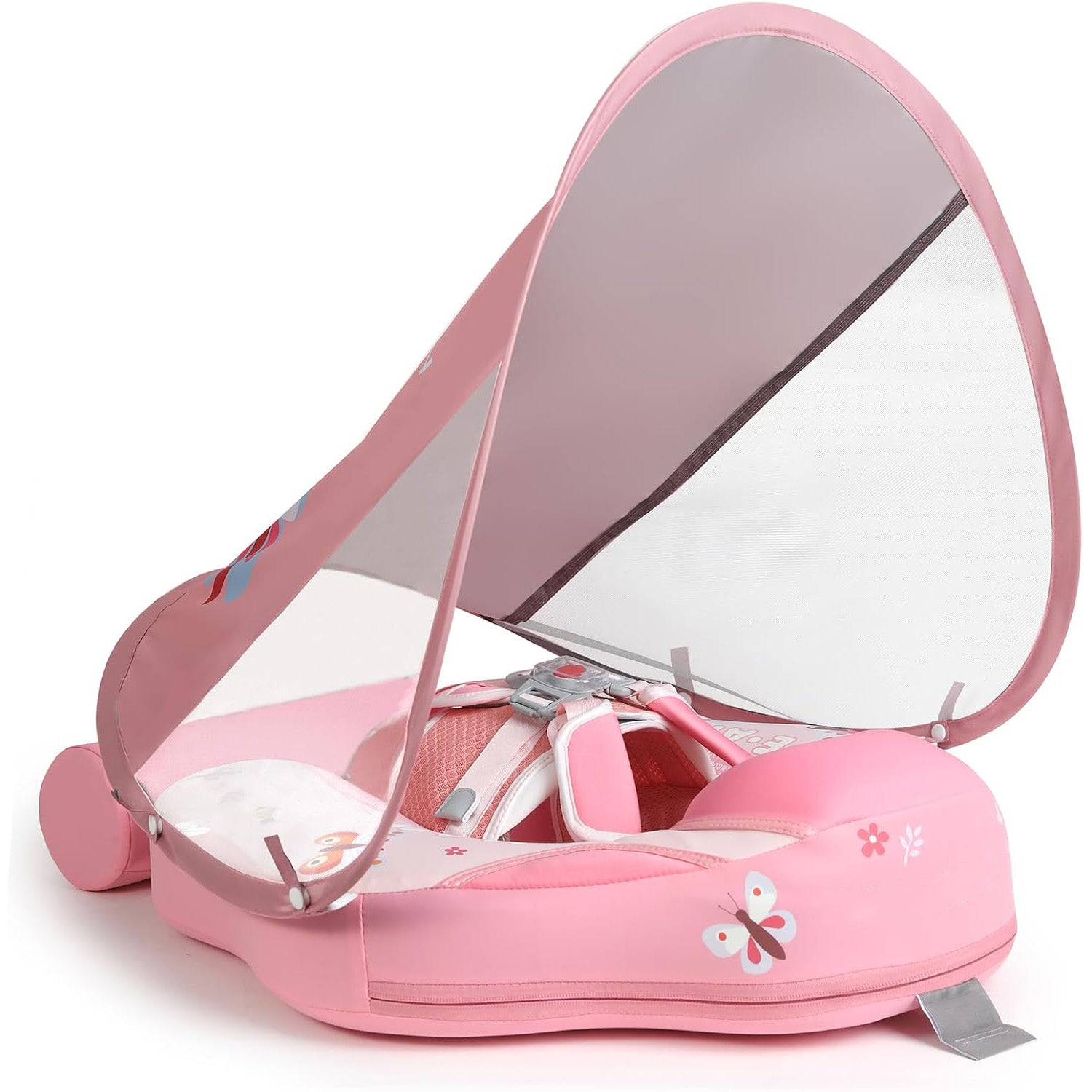 Non-Inflatable Baby Pool Float with Canopy