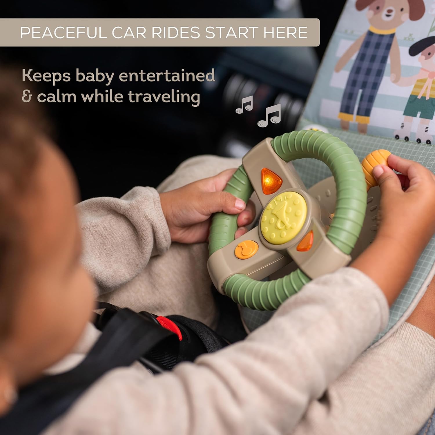 Baby Car Seat Entertainment Toy – Interactive Travel Activity Center with Mirror & Sensory Toys