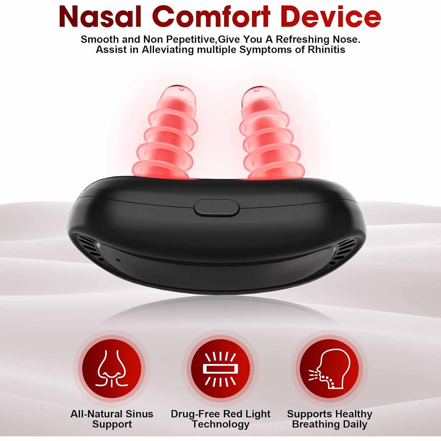 Red Light Nasal Therapy Device – USB Rechargeable, Non-Invasive Relief for Dryness