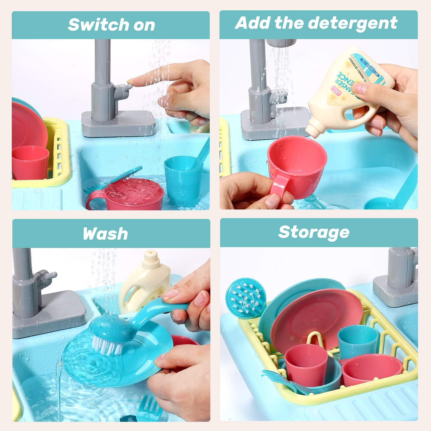 Magic Color Changing Kitchen Toy Set – Interactive Pretend Play Cooking Set for Kids